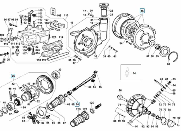 Complete clutch Calessino + Ape Classic + ApeTM + Vespacar P2  422cc Diesel - SALE