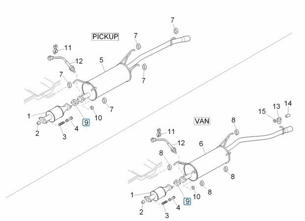 Exhaust gasket  Daihatsu / Porter Petrol and Diesel