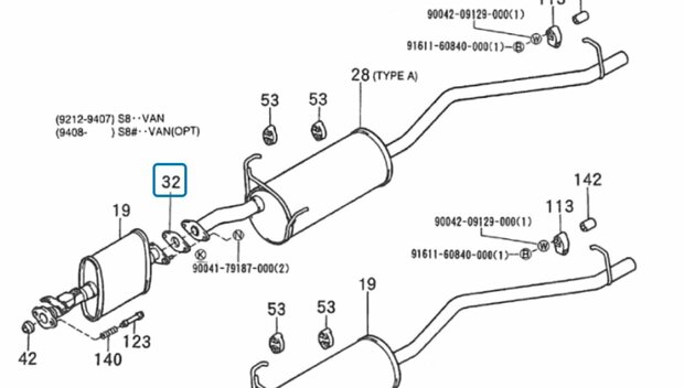 Exhaust gasket  Daihatsu / Porter Petrol and Diesel