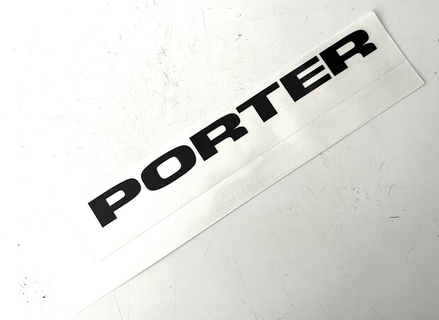 Self-sticking logo on tailgate ''Porter''