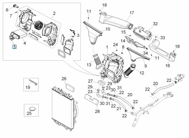 Heater valve Porter Multitech 1.3 E5 + E6 + D120 1.2 Diesel