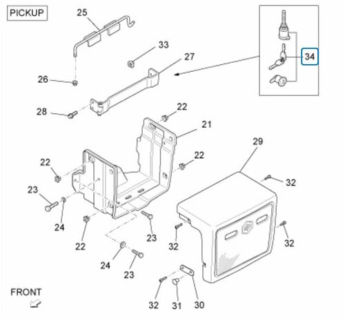 Battery bracket - lock Porter Update - Electric