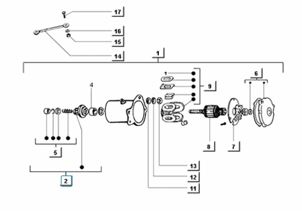 Bendix starter motor Ape50