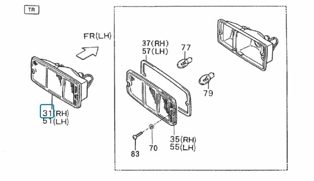 Tail light unit Porter Porter Pick-up - Right