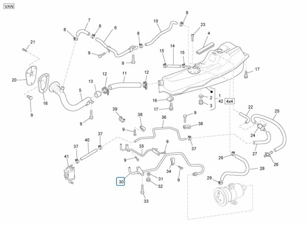 Fuel line Porter Update 1.3 - VAN 