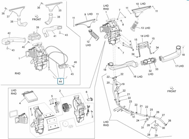 Kachelbedienings unit Daihatsu / Porter tot 2010