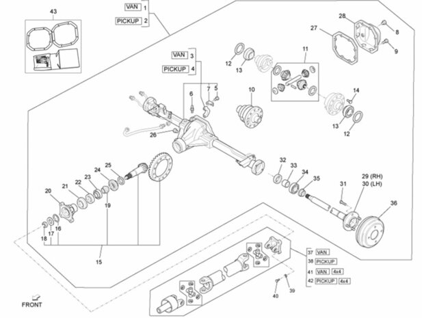 Drive shaft  Daihatsu / Porter Pick-up 1.3i - SALE