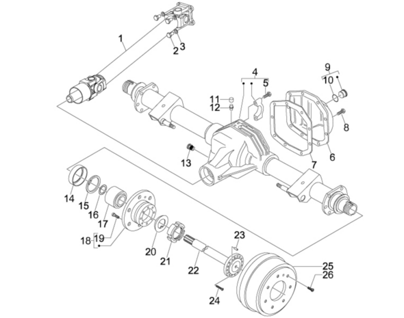 Drive shaft Porter Maxxi 2002-2010 Petrol 1.3i - imitation