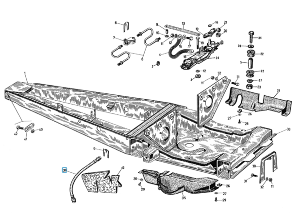 Remslang Vespacar P2 + Apecar P501-P601 - Achterzijde - AKTIE