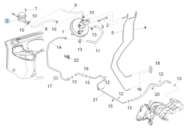 Brakefluid reservoir Calessino 200 EU4 + Porter +2009