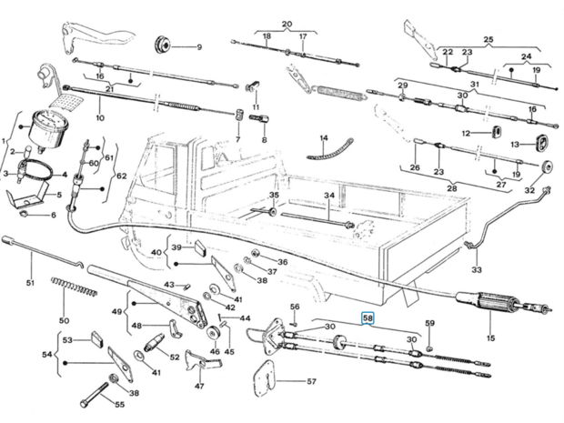 Handremkabel Vespacar P2