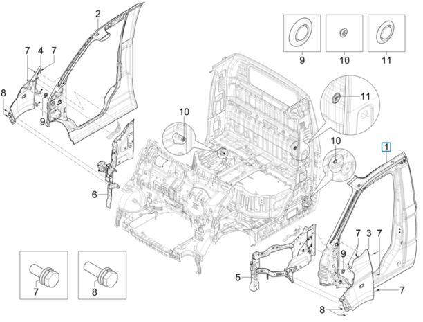 Portierframe metaal Porter NP6 1.5 - Links