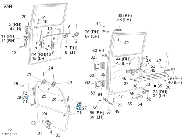 Gasveer achterklep Porter VAN 470N 