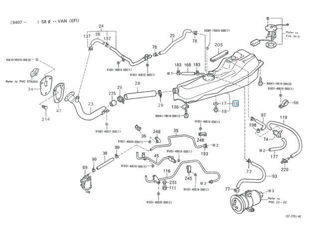 Brandstoftank Daihatsu / Porter Van - Benzine - imitatie