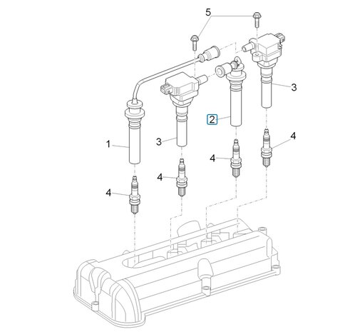 Bougiekabel Porter Multitech 1.3 E5 - 3e cilinder - AKTIE