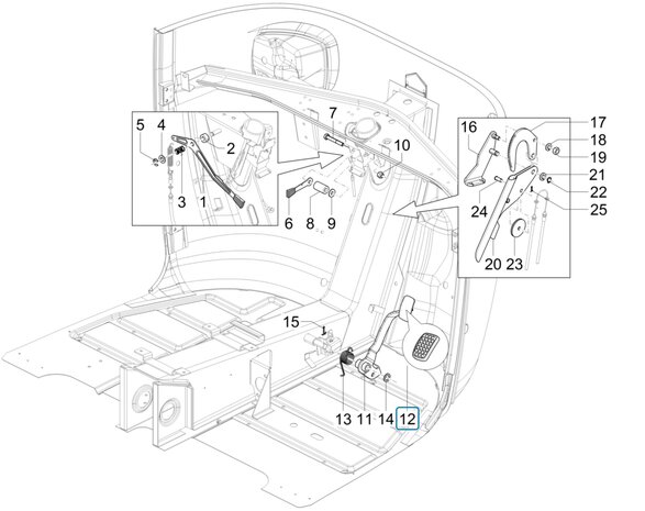 Pedaalrubber Calessino + Ape Classic + P501-P601 + Ape50 EU4 - AKTIE