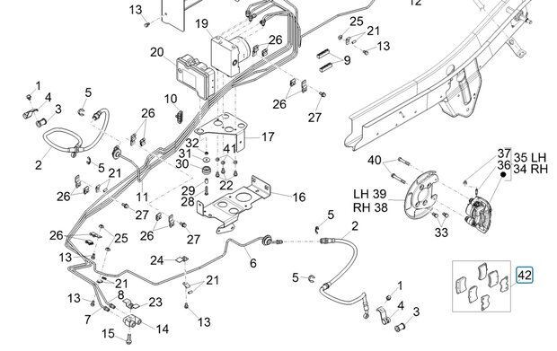 Remblokken set Daihatsu / Porter Pick-up + Maxxi + VAN - AKTIE