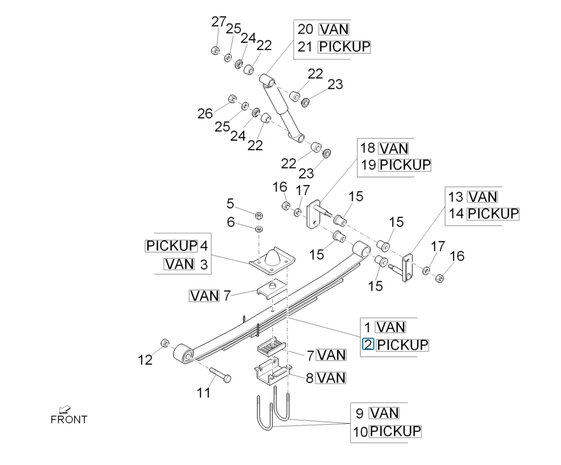 Bladveer pakket Daihatsu / Porter Pick-up Versies - AKTIE
