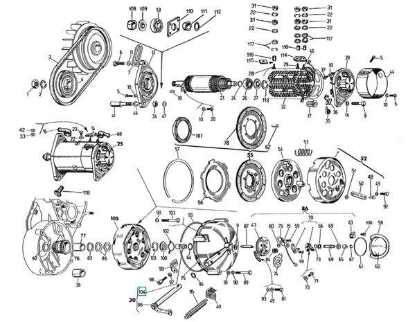 Drukstift koppeling Apecar P501-P601 - AKTIE