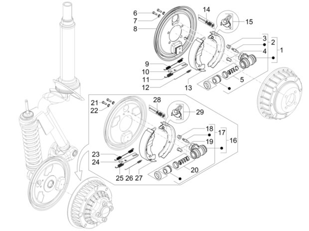 Remschoen set Calessino 200 - links - Achterzijde - AKTIE
