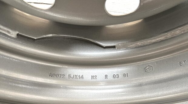 Steel rim 14 inches - 5J H2 ET40 Porter NP6 1.5 - Single wheel version