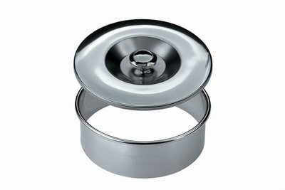 ijsdeksel rond RVS/INOX - 22.9cm (gatmaat 21)