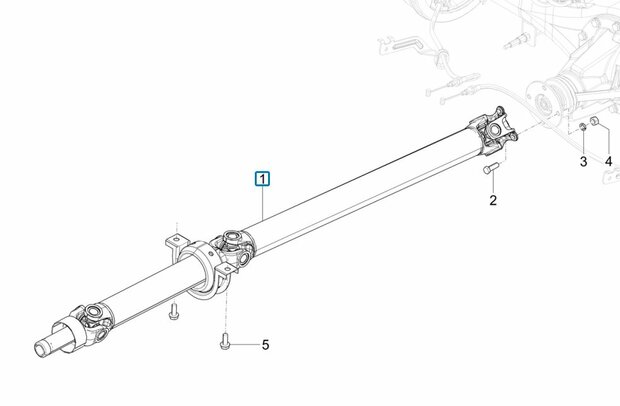 Aandrijfas Porter NP6 1.5 - Dubbellucht (325cm)