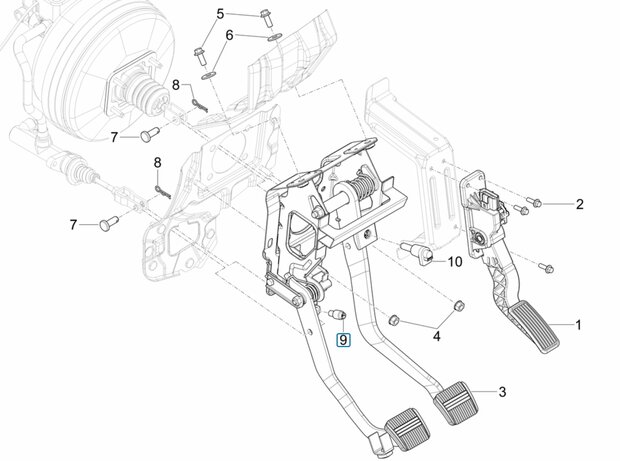 Starter switch clutch pedal Porter NP6 1.5