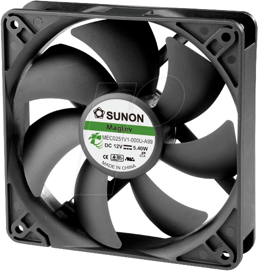 Cooling fan 12V. - 80x80mms