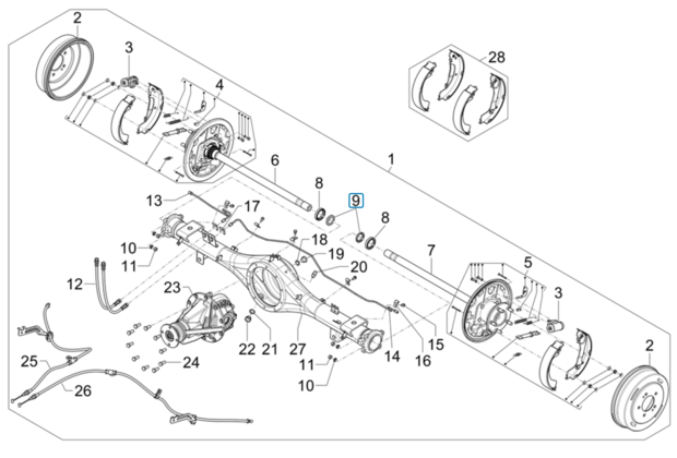 Spacer ring achteras - steekas Porter NP6 1.5 - Enkellucht