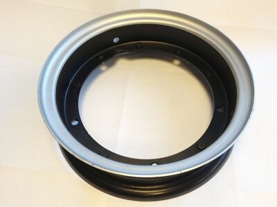 Velg 10inch  Ape50 tot 2018 - Zwart/Grijs
